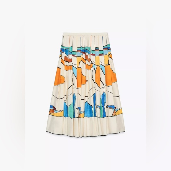 🔥🔥Zara ZW collection printed pleated skirt - Picture 10 of 10